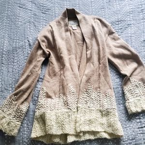 Anthro Tabitha 100% wool cardigan. Gorgeous detail